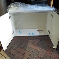 ⑥ 吊戸棚 パナソニック QMVTK090WN2TS 幅90cm 扉 ダークブラウン木目調 吊り戸棚 キッチン 脱衣室 トイレ リフォームに 札幌市 新道東店の画像