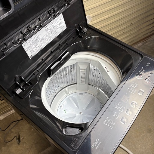 【美品】ヤマダ 洗濯機 5.5kg YWM-T55LK 2025年製