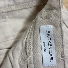 BROKEN BASE  カーゴパンツ ホワイトの画像