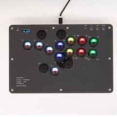 レバーレス アケコン 16ボタン 超低遅延 OLED搭載 全機種対応 RGBの画像