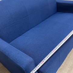２人掛けソファー、ブルーの画像
