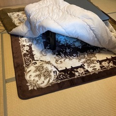 カジュアル　こたつ　布団　ラグ　セットの画像