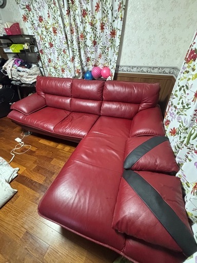 ニトリ L字ソファ（約10年前購入）引き取り限定 (taku) 富士のソファ