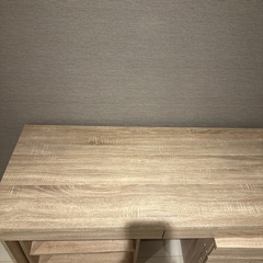 本日限定・無料【訳あり・幅140cm】システムデスク 3点セット（サイドチェスト付き）オークの画像