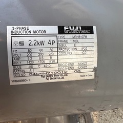 富士電機 三相誘導電動機 2.2kW モーター動作未確認　引き取り希望の画像