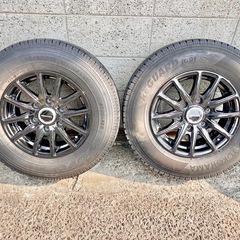 ホットスタッフ BISON BN-01 15インチ 6穴 6Jインセット33 pcd139.7 スタッドレスタイヤ付きの画像