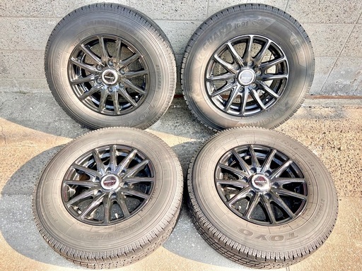 ホットスタッフ BISON BN-01 15インチ 6穴 6Jインセット33 pcd139.7 スタッドレスタイヤ付き