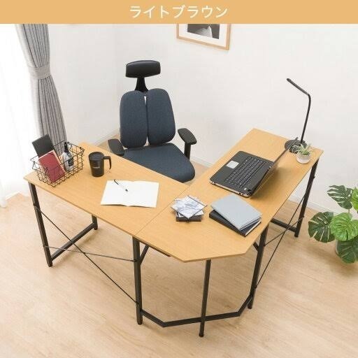 無料】ニトリ L型コーナーデスク ZK007 128（ライトブラウン） (もつ