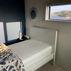 IKEA 白 シングルベッド一式 の画像