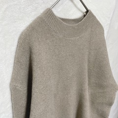 新品 レディース クルーワイドセーター サイズフリー トップス ニット Crew Wide Sweater  無地 日本製の画像