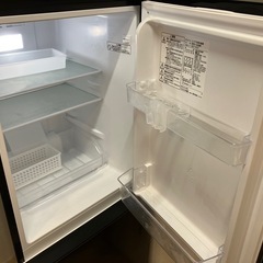 2年使用・2ドア冷蔵庫（ブラック）美品（単品・洗濯機セット相談可）の画像