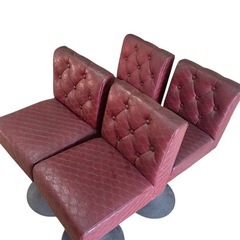 店舗用品カウンター椅子/カウンターチェア 4客セット スナック 飲食店などに♪の画像