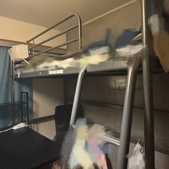 ロフトベッドとマットレスセットの画像