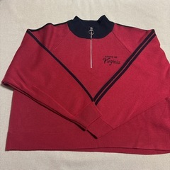 niko and ジップアップセーター　赤　ショート丈の画像