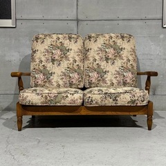 ✦80s✦KOSUGA コスガ家具 2人掛けソファ｜昭和ヴィンテージ ゴブラン織の画像