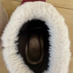 axes femme ファー×リボンスエードブーツ　約19センチの画像