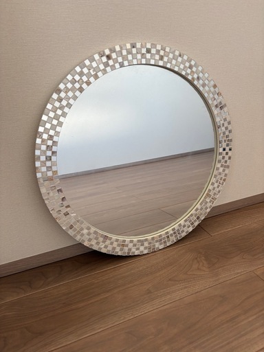 Francfranc シェルミラー直径60センチのみ Francfranc シェルウォールミラー60センチ (sn) 東札幌のミラー/鏡の