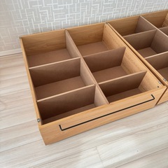 【美品】無印良品ベッドフレーム下収納・大・オーク材の画像