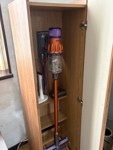 オシャレ 掃除機 収納 木目