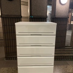 超大容量　衣装ケース　5段　ライトブラウン×ダークブラウンの画像