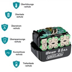 新品マキタ互換バッテリー　16v 8ah   1個の画像