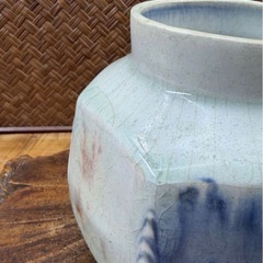 時代物 辰砂 八角 面取壷 在銘 良品 李朝 朝鮮 古美術 骨董 古玩 福 茶道具 華道具 花器 高麗 煎茶道具 茶器 煎茶器 白磁 中国美術 染付 壺 の画像