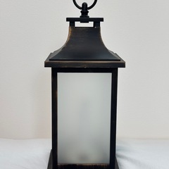 アンティーク風 街灯ライト LED ゆらゆら炎 電池式 中古の画像