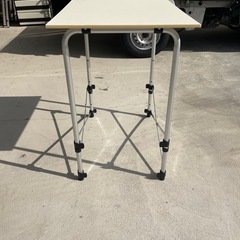 折りたたみテーブル 白 天板 アウトドア・作業台用 収納袋付きの画像