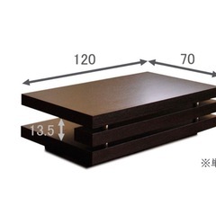 【定価6万】ローテーブル ブラック 木目調の画像
