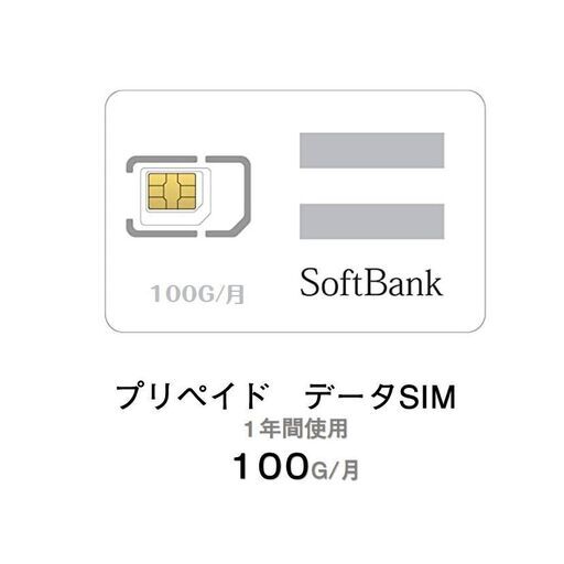 プリペイド SIM 格安 データ100G/月 1年間プラン 高速データ100GB 中速無制限 国内使用 契約不要 解約不要 手続き不要 データ通信SIM 4G