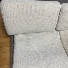 2人掛けソファ　　90✖️69✖️180 茶系白系の画像