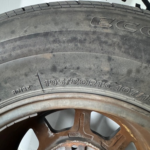 共豊 PRO-POTOR X 15インチ6J + 33 6穴/6H PCD139.7 ホイール 195/80R15 タイヤ付き ハイエ
