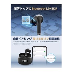 新品❤️ 2026最新Bluetooth 6.0 ワイヤレスイヤホン 6つのシリコンマイクの画像