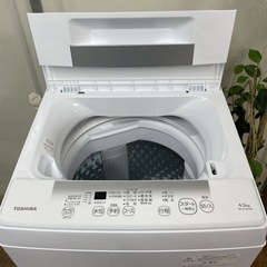 R532 ☀️ 2024年製の高年式♪ TOSHIBA / 東芝 洗濯機（洗濯4.5㎏) AW-45GA2 ⭐ 動作確認済 ⭐ クリーニング済の画像