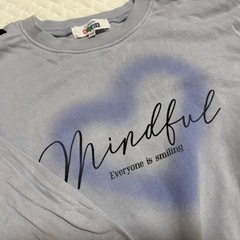 🌈しまむら ブルー ハート 長袖トップス 120cmの画像