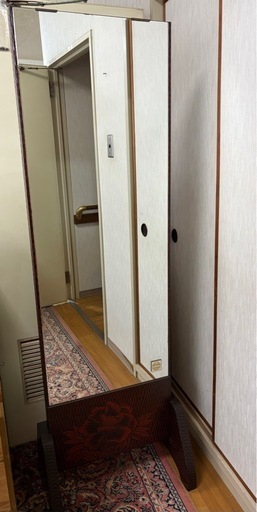 鎌倉彫姿見鏡 (K) 柏のミラー/鏡の中古あげます・譲ります｜ジモティー