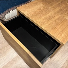 昇降式収納付きウッドローテーブル　センターテーブル　コーヒーテーブル　の画像