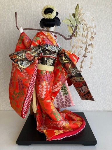 【美品】日本伝統人形 赤色着物