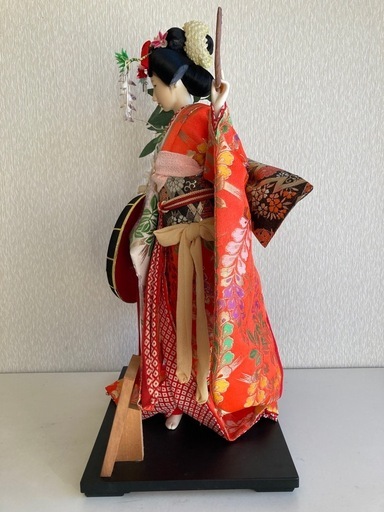 【美品】日本伝統人形 赤色着物