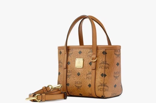 MCM ブラウン ロゴプリント ハンドバッグToni ショッパーバッグ
