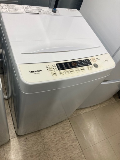 【ジモティー割引で最大15％OFF⭐️】2024年製　ハイセンス Hisense 洗濯機　HW-K45E 白　
