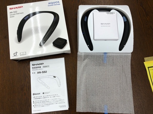 【ドリーム川西店御来店限定】 シャープ ネックスピーカー AN-SS2   動作確認／クリーニング済み 【21255600000490