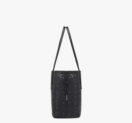 MCM　Liz リバーシブル 幾何学模様トートバッグ ブラック ポーチ付き