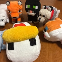 マイクラ　ぬいぐるみセット　パンダ　オオカミ　ネコ　ニワトリ　くま　キツネ　　イルカの画像