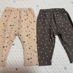 🌈星柄 レギンス 80cm 2点セットの画像