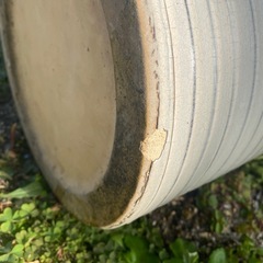 傘立て 傘たて カサ立て 焼物 陶器 花柄 玄関 インテリア　中古 の画像