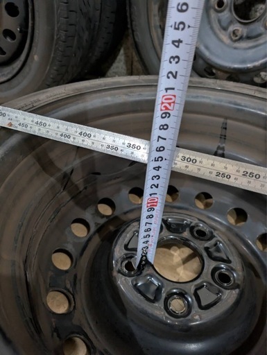 TOYOTA 純正　スチールホイール　15インチ　5穴　ブリヂストンタイヤ付