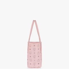 MCM ピンクトートバッグチェック柄　お揃いのポーチ付きの画像