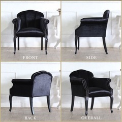 中古　2脚セット　アームチェア アンティーク ロココ 家具の画像