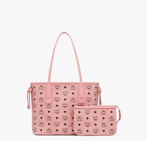 MCM ピンク トートバッグ　ポーチ付き